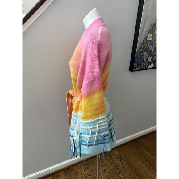 CANESSA Sunset Belted Cardigan 100% Cashmere Size 2 - Picture 13 of 16